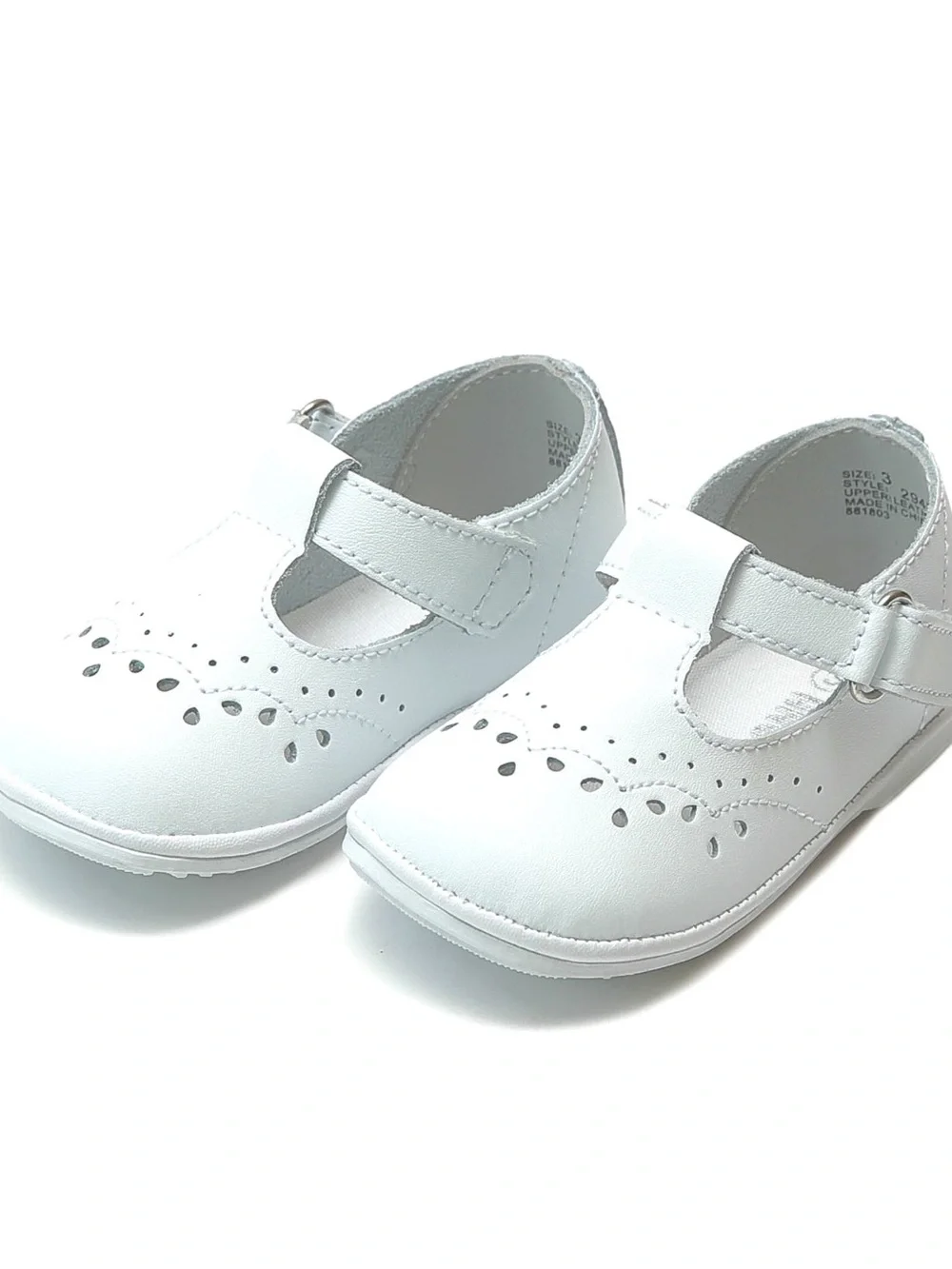 L'Amour Birdie White T-Strap Mary Jane